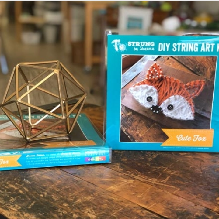 Creativity at Home Box Kit | DIY Fox Mini String Art Kit — The